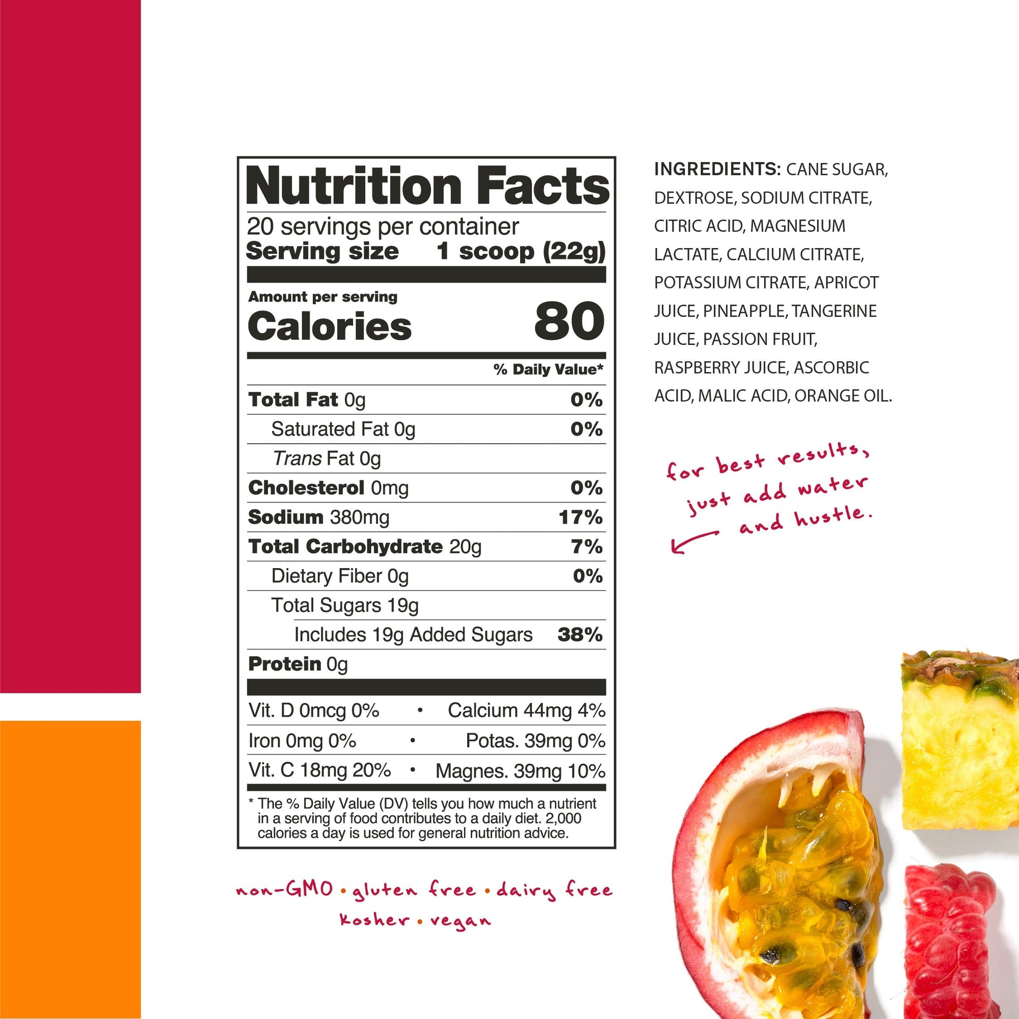 Skratch Labs Hydration Sport Drink Mix Fruit Punch Nutrition Facts